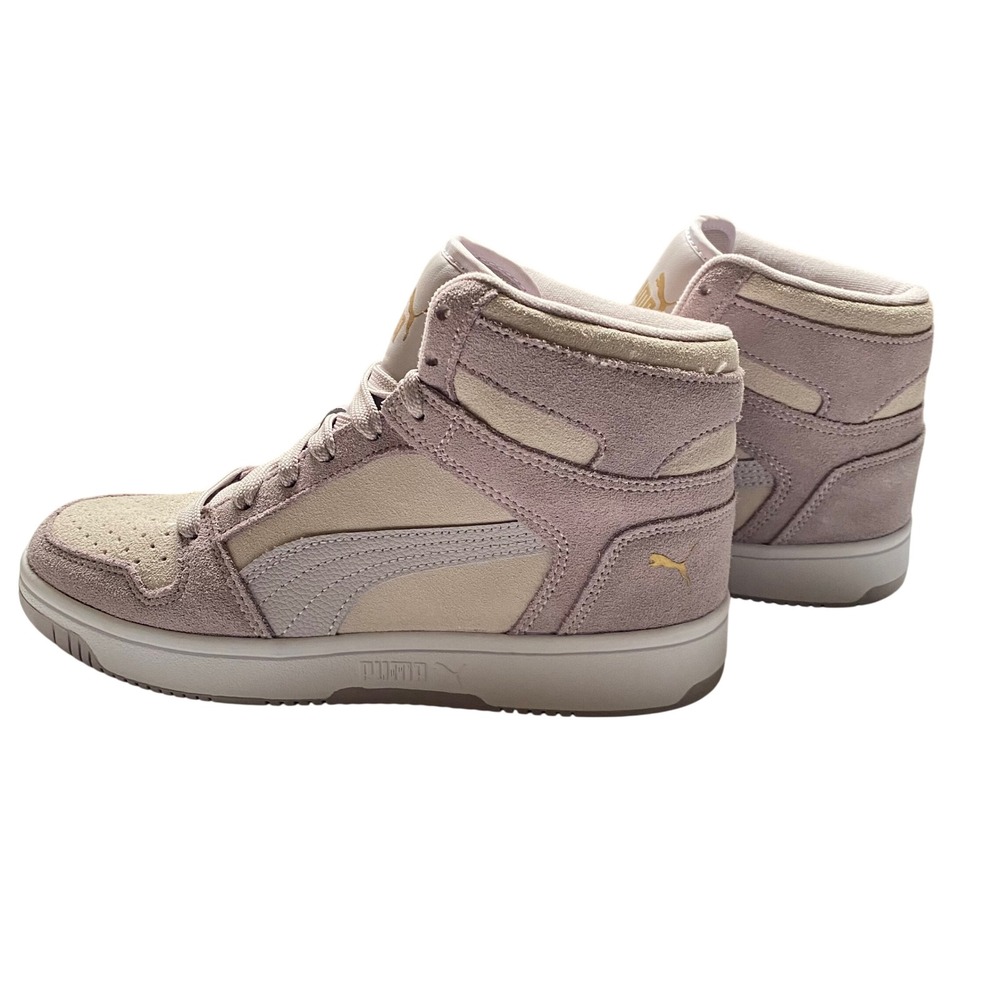 Puma Rebound Joy Mid Lavender Suede High Top Sneakers 401874-01 Womens 7.5 NWOB